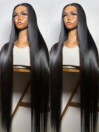 Glueless Wig Human Hair Ready To Wear 13x4 Straight Lace Front Wigs Natural Hairline Preplucked 40 Inch 13x6 Hd Lace Frontal Wig