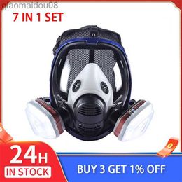 Protective Clothing Chemical Gas Mask Paint Spray Organic Protection Respiratory Formaldehyde Anti-dust Activated Carbon Filter Face MaskReplaceable HKD230826