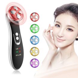 Face Care Devices RF Electric Massager EMS Microcurrent LED P on Therapy Lifting Tighten Wrinkle Removal Skin Rejuvenation Tool 230828