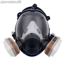 Protective Clothing Full Face Philtre Welding Chemical Full Gas Mask Dust Respirator Paint Insecticide Spray Silicone HKD230826