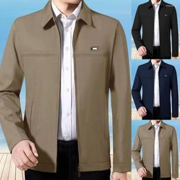 Men's Trench Coats Trendy Spring Coat Warm Simple Business All Match Men Jacket Great Stitching