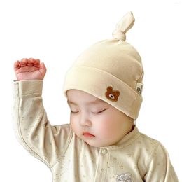 Berets Spring Autumn Crochet Baby Hat Infant Girls Boys Cap Beanie Solid Colour Kids Knitted Warm Ear Protection Bonnet