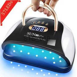 Nail Dryers Newest Nail Lamp 57LEDs UV LED Nail Lamp for Drying Nails With 4 Timer Settings and Handle Professional Fast Curing Nail Dryer x0828