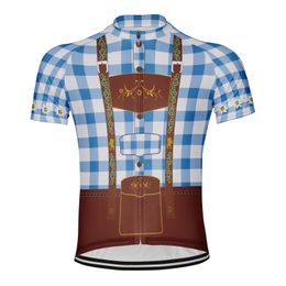Cycling Shirts Tops Plaid Shirt Man Cycling Jersey Short Sleeve Bike Shirt Bicycle Wear Mountain Road Clothes Cycle Racing MTB Clothing 230828