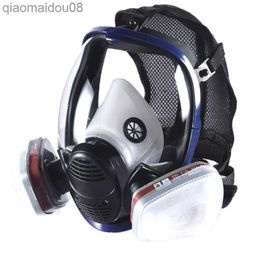 Protective Clothing MC-6001 Spherical Head Type Gas Mask Silicone Full Cover Spray Paint Chemical Pesticides Fire Mask HKD230826