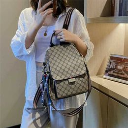 12% OFF Bag 2024 New Launch Designer Handbag Women's New Simple Casual Printed Bookbag Versatile Large Capacity Travel Backpack