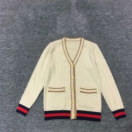 Designer Cardigan Women Sweaters Womens Designers Sweater Simple Elegant Top Gold Button Fashion Jacquard Gold Thread Edge Knitwear Cardigan Jacket