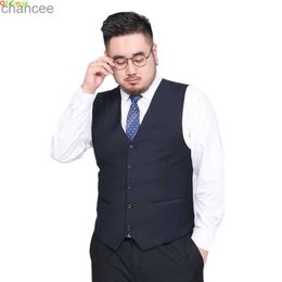 Plus Size 8XL 9XL Suit Vest Men's V-neck Sleeveless Vests Coat Blue and Black Can Choose S-7XL Very Cool Waistcoat for Fat Men HKD230828