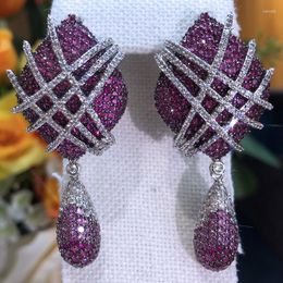 Dangle Earrings Siscathy Exclusive Design Fashion Luxury Drop For Women Cubic Zirconia Hanging Earring Wedding Banquet Party Jewellery