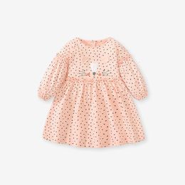 Girl s Dresses Casual Kitty Girls Dress Europe Style Kids Long Sleeve Cotton Outwear Children s Clothes 230828