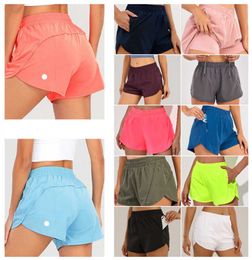 Womens Yoga Outfits High Waist Shorts Exercise Sportswear Short Pants women Gym Wear Girls Running Elastic Trainer Adult Lined Drawstring jeans