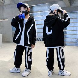 Clothing Sets Boys Coat Pants 2PCSSet 2022 Loose Warm Winter Autumn Kids Suits Sports Outfits Thicken Children Clothing x0828