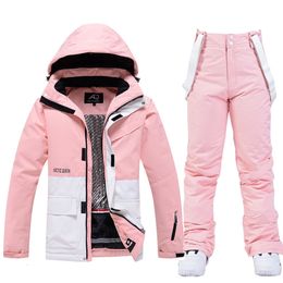 Other Sporting Goods Ski Suit Winter Men Women Splicing Snow Jacket Warm Windproof Thickened Snowboard Pants Waterproof Alpine 230828