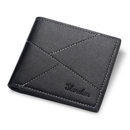 3pcs Wallets Yong Men PU Irregularity Printing Short Business Cross Vertical Model Credit Card Holder