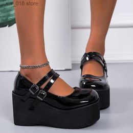 Female Dress Brand New Lolita Cute Mary Janes Platform Wedges High Heels women's Pumps Sweet Gothic Punk Shoes Woman T23 f70d