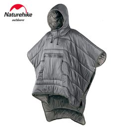 Sleeping Bags Bag Wearable Cloak Poncho Coat Outdoor Camping Portable Ultralight Cotton Quilt 230826