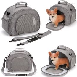 Cat Carriers Foldable Pet Carrier Bag Portable Outdoor Shoulder Dog Backpack Breathable With Large Capacity Accessories