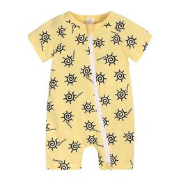 Baby Summer Short Sleeve Boys Girls Romper Cotton Clothing Dinosaur Newborn Clothes Infant Jumpsuit Pajamas Outfits