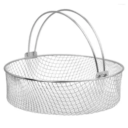 Plates Round Baskets Chips French Fries Deep Stainless Steel Mesh