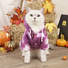 Dog Apparel Autumn Winter Pet Clothes Plush Warm Dog Cat Hoodie Cat Dog Coat French Bulldog Schnauzer Small and Medium-sized Dog Cat Clothes 230828