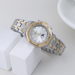 Wristwatches 2023 Classic Hexagon Steel Band Watches For Women Female Fashion Casual All Match Quartz Wristwatch Lady Gift