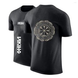 Men's T Shirts Men Viking Custom Round Neck Punk Comfortable Print Short Sleeve Casual Tops Sweatshirts Leisure