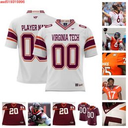 Virginia Tech Hokies Football Jersey 64 Lance Williams 0 Ali Jennings 12 Stephen Gosnell 17 Wittke 18 Mose Phillips Iii 0 Pheldarius