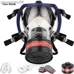 Protective Clothing Full face respirator Gas Mask 40 mm activated carbon Philtre canister Suitable for fumes Chemical spray paint tactical-survival HKD230826