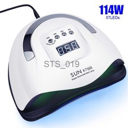 Nail Dryers 114W/90W/72W/36W UV LED Nail Lamp with 57pcs Lamp beads Fast drying Motion Sensing For Curing UV Gel Nail Polish Salon Tool x0828