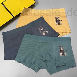 Underpants Designer Mens Underwear Boutique Pure Cotton Boxers F Cartoon Antibacterial Four Corner Flat Leg Shorts HJAF