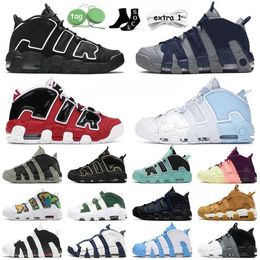 Designer Basquete Sapatos Homens Uptempos 96 Air Total Max Scottie Pippen Branco Varsity Green World Multi-Color Black Bulls University Blue Mulheres Treinadores Sapatilhas #