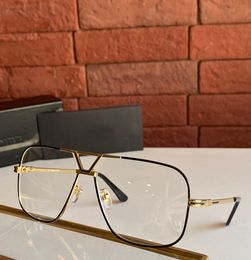 Cool Pilot Eyeglasses 725 Optical Frame Gold Black Men Fashion Sunglasses Frames with Box