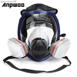 Protective Clothing Full Face Gas Mask For Face piece Respirator Painting Spraying Mask Chemical Laboratory Medical Safety Mask HKD230826