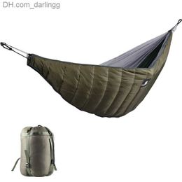 Thick Sleeping Bag Hammock Detachable Windproof Warm Camping Hiking Quilt Blanket Q230828