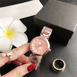 Wristwatches Top Quality Stainless Steel Ladies Watch Classic Fashion Luxury Watchs Quartz Women Diamond Watches Gift Reloj De Mujer
