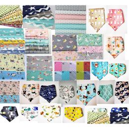 Dog Apparel 120Pcs/Lot Special Making Puppy Pet Bandanas Collar Scarf Bow Tie Cotton Supplies Y69 Drop Delivery Home Garden Dhkds