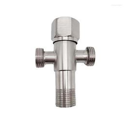 304 Stainless Steel faucets lowes with Hexagonal Wheel, Bilateral Three-Sided Water Outlet, Angle Valve for Bathroom and Cold Water