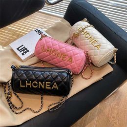 Purses clearance 70% Off luxury handbag Lingge Golden Ball Chain Bag New Texture Embroidered Thread Bucket Single Shoulder Crossbody Small