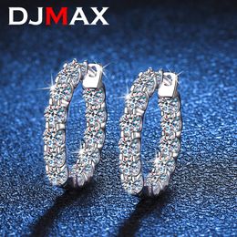 Ear Cuff DJMAX 925 Silver Plate Pt950 Inlaid D Colour 2 4 Carat a Pair Stud Bull Head Earring Fine Jewellery For Wholesale 230828