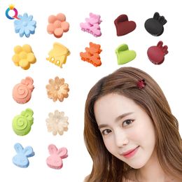 10pcs/lot Mini Korean Fashion Kawaii Small Cute Hairclip Clamp Candy Colour Mini Hair Claw Kids Gifts Hairpin Multi-Shape Clip Hair Accessories 2506