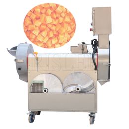 Efficient Double Head Vegetable Cutter Fruit Cutting Machine Dicer Slicing Machine