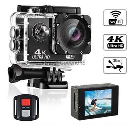 New Action Camera Ultra HD 4K/1080P 30fps WiFi 2.0-inch 170D Underwater Waterproof Helmet Video Recording Cameras Sport Cam HKD230830