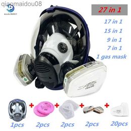 Protective Clothing Working chemical gas mask 6800 full face mask respirator full face mask with carbon filter. Industrial spray paint HKD230826