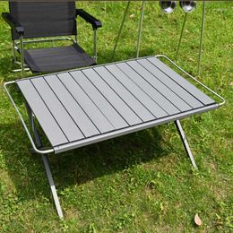 Camp Furniture Outdoor Aluminium Alloy Table Camping Egg Roll Folding Picnic Hiking Portable Lightweight Self-driving Barbecue