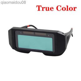 Protective Clothing Solar Auto Darkening True Color Welding Mask Welding Helmet Eyes Goggle/Welder Glasses Arc Protection Helmet for Welding Machine HKD230826