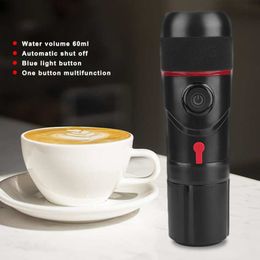 Mugs Portable Capsule Coffee Machine Home Car Dual Use Self Heating Maker For Outdoor Travel USBCigarette Lighter Coffe 230828