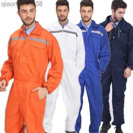Protective Clothing Men Work Overall Dust Proof Long Sleeve Coverall Wear Resistant Multi Pocket Uniform Auto Repairmen Painter Mechanical Jumpsuits HKD230826
