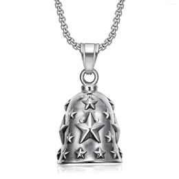 Pendant Necklaces Fashion Motorcycle Riders Bell Jewelry Unisex 316L Stainless Steel USA Stars Cool Bikers Guard