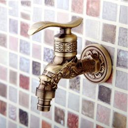 Bathroom Sink Faucets Brass Antique Bronze Bibcock Outside Tap Washing Machine Faucet Toilet Bibcocks Copper Garden