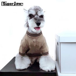 Dog Apparel Fashion Pet Dog Sweater Clothes Winter Warm Hoodie Jacket Coat for Small Medium Dogs Schnauzer Yorkie French Bulldog Pug EMC18 230828